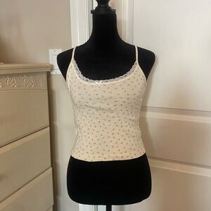 Brandy Melville Cream Cotton Top